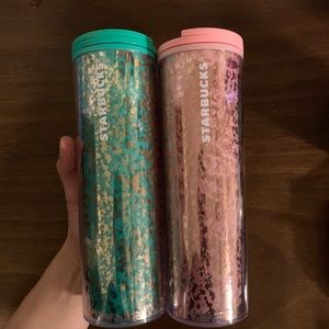 Set of Starbucks tumblers